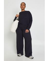 Boohoo - Plus Super Soft Batwing Long Sleeve Top And Trouser Co-Ord - Lyst