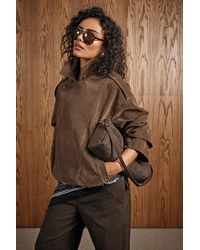 Boohoo - Oversized Faux Suede Jacket - Lyst