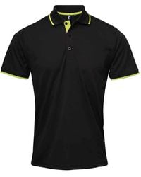 PREMIER - Coolchecker Contrast Pique Polo Shirt /Lime) - Lyst