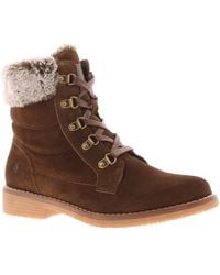 Hush Puppies - Ankle Boots Florence Suede Leather Zip And Lace - Lyst