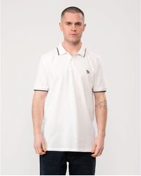 Paul Smith - Regular Fit Short Sleeve Zebra Polo Shirt With Contrast Tipping - Lyst