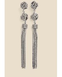Sosandar - Triple Knot Detail Drop Earrings - Lyst