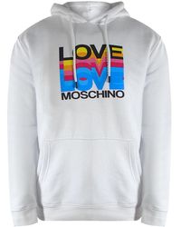 Moschino - Multi Logo Hoodie - Lyst