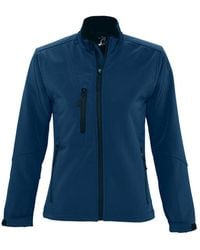Sol's - Roxy Soft Shell Jacket (Ademend, Winddicht En Waterbestendig) (Afgrond) - Lyst