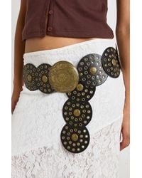 Boohoo - Round Western Disc Buckle Belt - Lyst