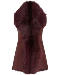 Infinity Leather - Toscana Shearling Nappa Sheepskin Gilet - Lyst