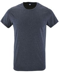 Sol's - Regent Slim Fit T-shirt Met Korte Mouwen (heide Denim) - Lyst