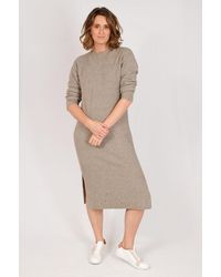Secret Label - Ribbed Knit Midi Dress - Lyst