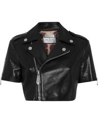 Philipp Plein - Leren Jas - Lyst