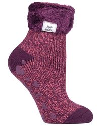 Heat Holders - Ladies Non Slip Thermal Low Cut Ankle Slipper Bed Socks With Grips - Lyst