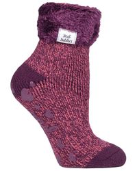 Heat Holders - Ladies Non Slip Thermal Low Cut Ankle Slipper Bed Socks With Grips - Lyst