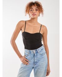 Pink Vanilla - Ruched Cupped Bodysuit - Lyst