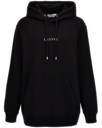 Lanvin - Paris Loose Fit Logo Hoodie - Lyst