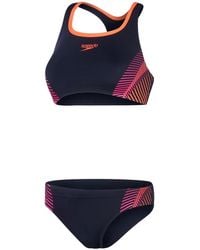 Speedo - Placement Evostripe Chevron Bikini Set - Lyst