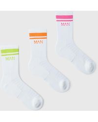 BoohooMAN - Active Gym Crew Sock 3 Pack - Lyst