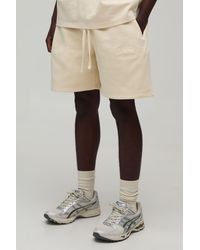 BoohooMAN - Heavyweight Embroidered Baggy Short - Lyst