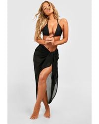 Boohoo - Tie Knot Maxi Beach Sarong - Lyst