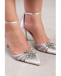 Where's That From - Wheres 'Abia' High Heel With Pointed Toe And Diamante Detail - Lyst