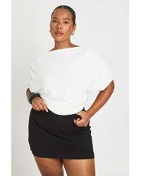 Boohoo - Plus Basic Jersey Skort - Lyst