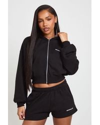 Boohoo - Sports Club Embroidered Zip Though Hoodie - Lyst