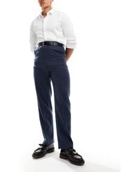 ASOS - Smart High Waist Straight Leg Wool Mix Trousers - Lyst