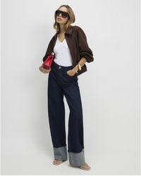 River Island - Straight Jeans Relaxed Turn Up Cuff Cotton - Lyst