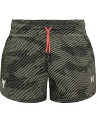 Under Armour - Project Rock Shorts Fleece Bedrukt Voor - Lyst