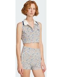 adidas - X Liberty London Sleeveless Crop Polo - Lyst