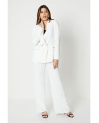 PRINCIPLES - Button Detail Occasion Wide Leg Trouser - Lyst