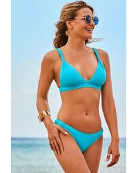 Sosandar - Azure Knot Detail Hiptser Bikini Bottoms - Lyst