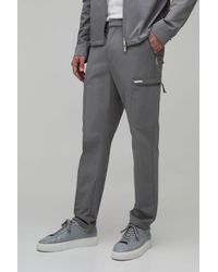 BoohooMAN - Slim Technical Cargo Trouser - Lyst