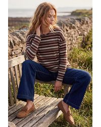 Roman - Stripe Print Snit Top - Lyst