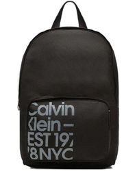 Calvin Klein - Backpack With Multiple Compartments And Zip Fastening - Lyst
