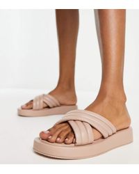 Simply Be - Wide Fit Padded Flatform Sandals - Lyst