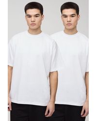 BoohooMAN - 2 Pack Oversized Basic Crew Neck T-shirts - Lyst
