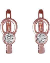 Orphelia - 'Ambra' 925 Sterling Hoop Earrings - Lyst