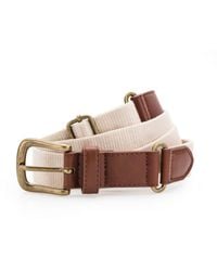 Asquith & Fox - Faux Leather And Canvas Belt () - Lyst