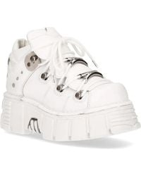 New Rock - Leather Gothic Ankle Boots¬-106N-S8 - Lyst