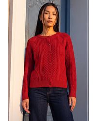 Roman - Cable Knit Cardigan - Lyst