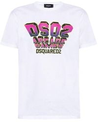 DSquared² - Space Invaders Logo Cool Fit White T-shirt - Lyst