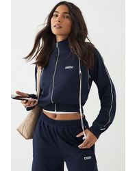 DSGN Studio - Tricot Piping Detail Zip Through Track Jacket - Lyst