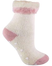 Sock Snob - Ladies Alpaca Wool Blend Thermal Slipper Bed Socks With Grippers - Lyst