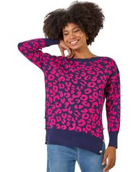 Roman - Slash Neck Button Detail Knit Jumper - Lyst