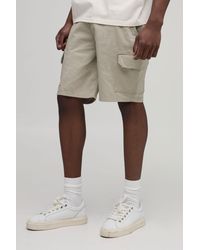 BoohooMAN - Tall Essential Slim Fit Fixed Waist Chino Shorts - Lyst