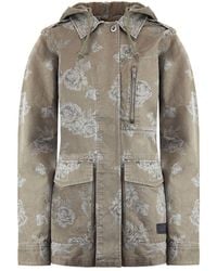 Vans - Off The Wall Coffey Hooded Jacket Floral Khaki X3V1Le A51B - Lyst