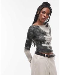 TOPSHOP - Graphic License National Gallery John Constable The Cornfield Long Sleeve Top - Lyst
