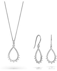 Orphelia - 'Petal' 925 Sterling Set: Necklace + Earrings - Lyst