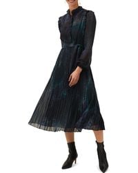 Phase Eight - Camina Snake Print Pleated Dress - Lyst