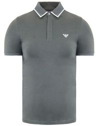 Armani - Emporio Grey Polo Shirt Cotton - Lyst