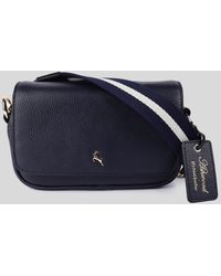Ashwood Leather - 'Eleganza Milano' Real Flapover Crossbody Bag - Lyst